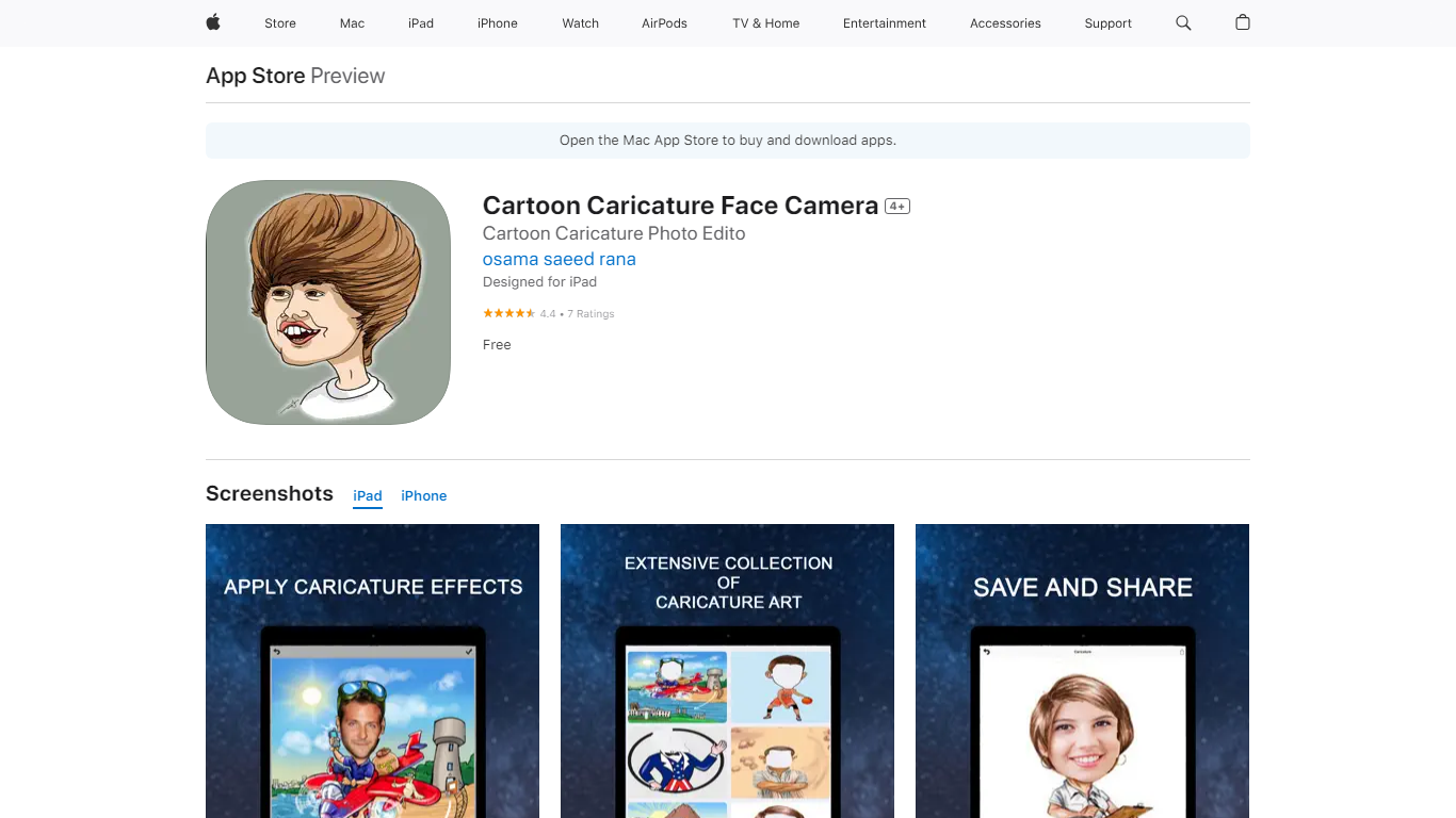 ‎Cartoon Caricature Face Camera